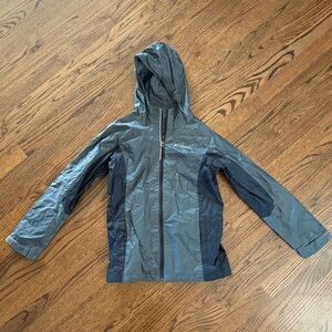 Columbia Kids Gray Rain Jacket - Size Medium 10/12